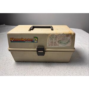 Vintage Flambeau Adventurer Fishing Tackle Box 3 Tier with Tackle